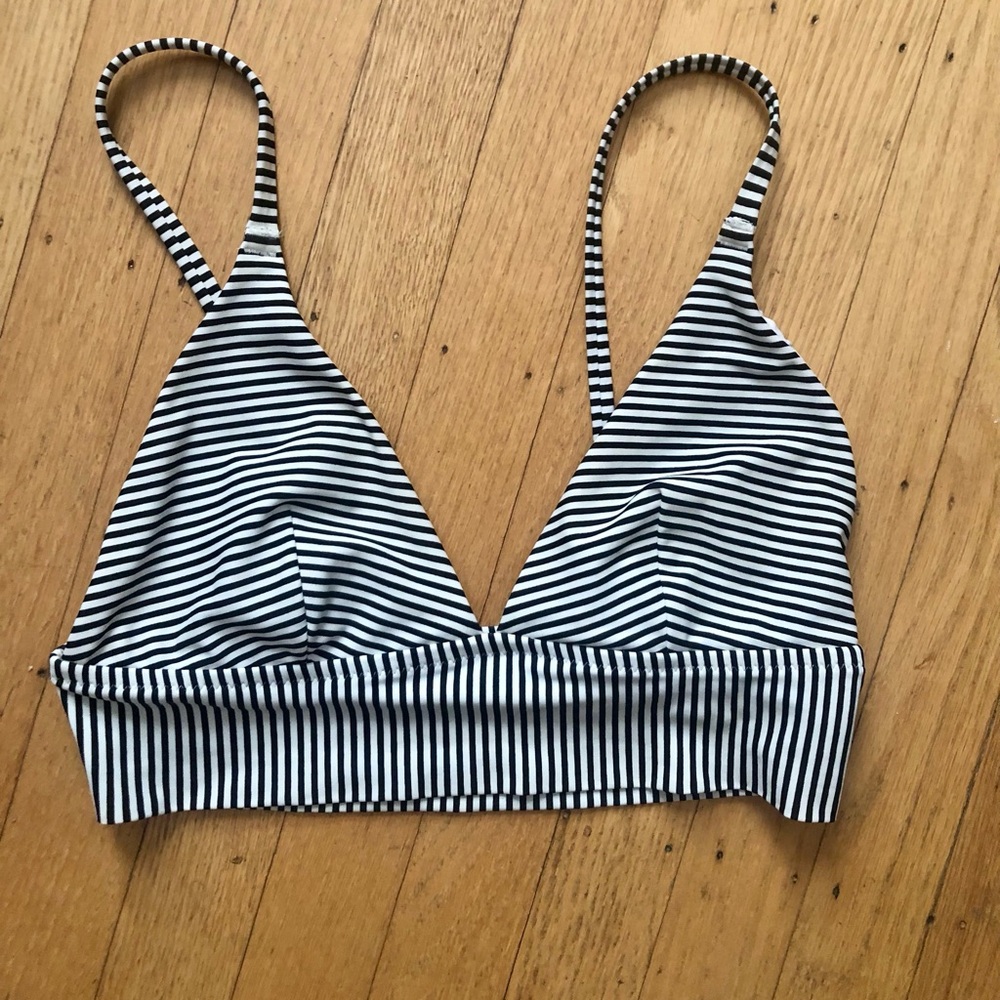 Aerie Striped Bikini Swim Top